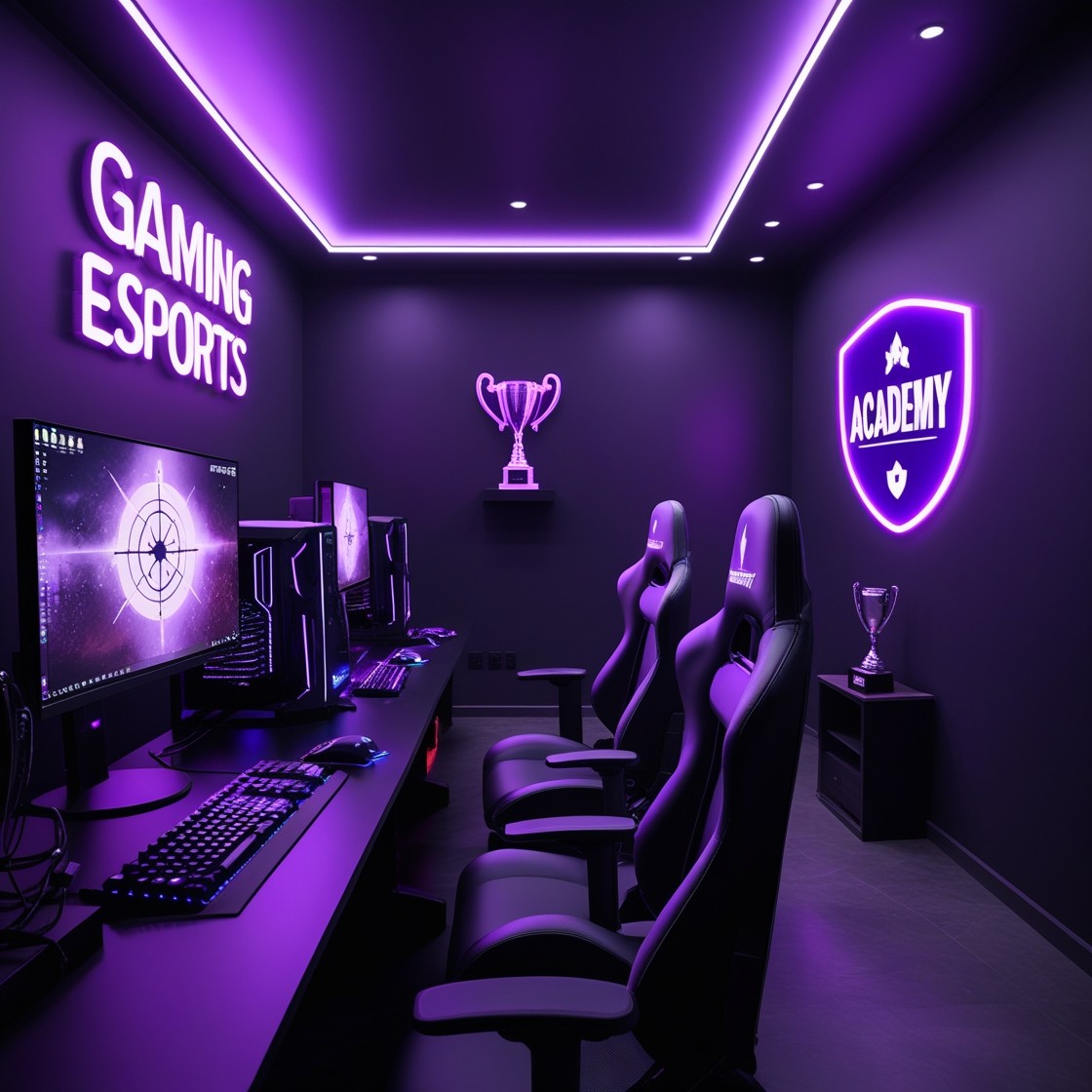 Pro gamers in training session